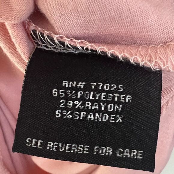 Serena Williams Pink Short Sleeve Boho Asymmetrical Fringe T-Shirt Dress - Picture 6 of 6